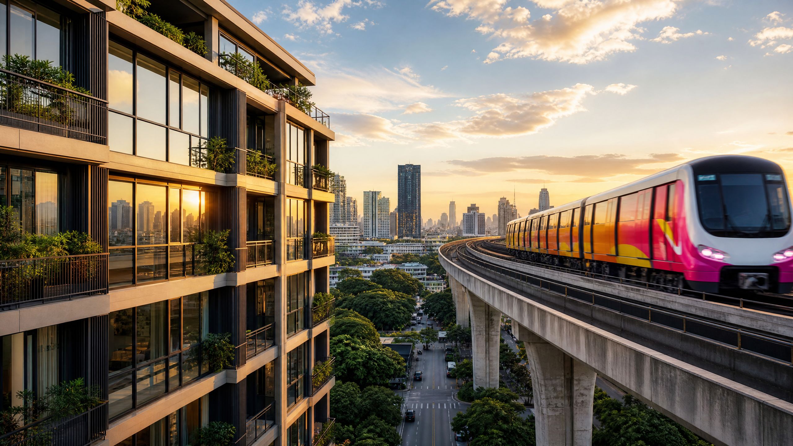 คอนโดใกล้รถไฟฟ้าสายใหม่ สายสีชมพู สีเหลือง สีส้ม: โอกาสสำหรับผู้ซื้อและนักลงทุนปี 2569